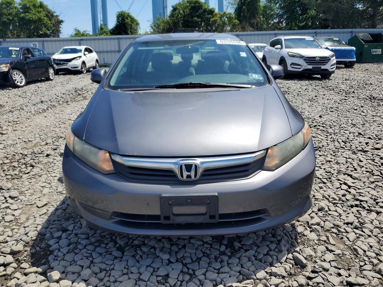 2012 Honda Civic Lx Серый vin: 19XFB2F54CE343134
