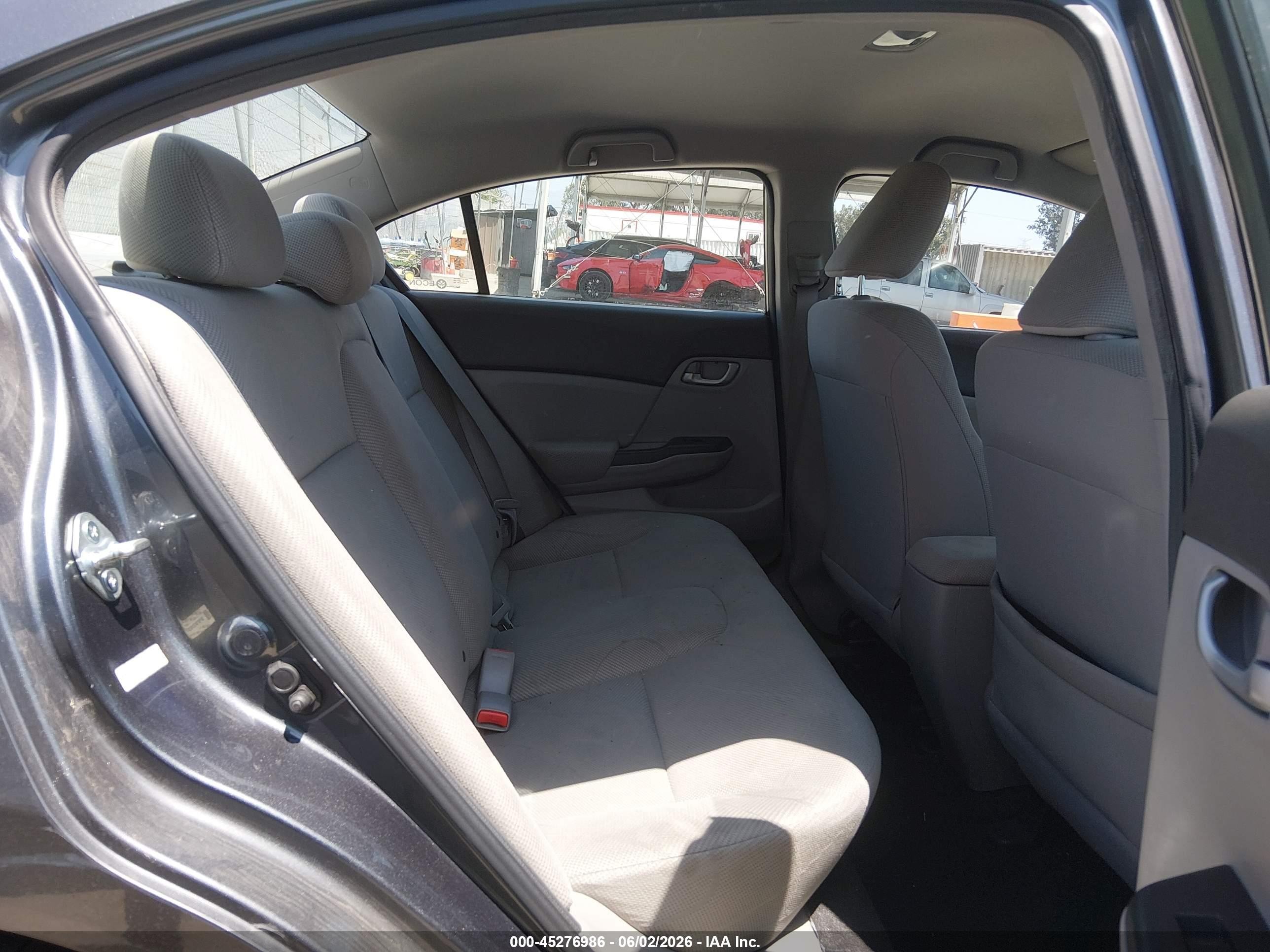 2012 Honda Civic Lx Gray vin: 19XFB2F54CE346339