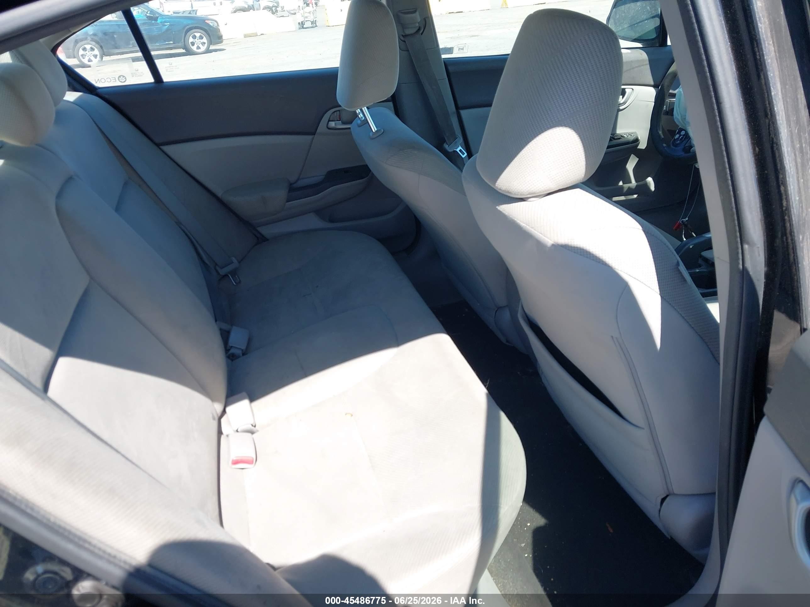2012 Honda Civic Lx Black vin: 19XFB2F54CE353016