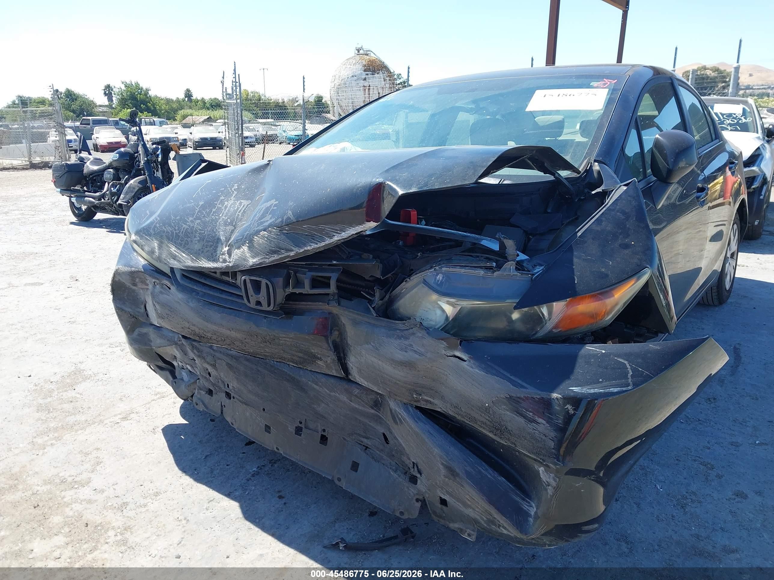 2012 Honda Civic Lx Black vin: 19XFB2F54CE353016