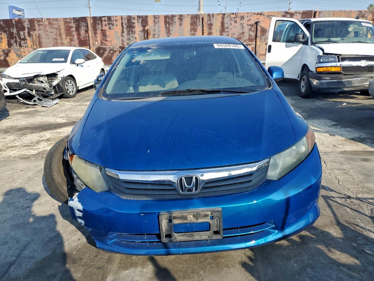 2012 Honda Civic Lx Blue vin: 19XFB2F54CE354862