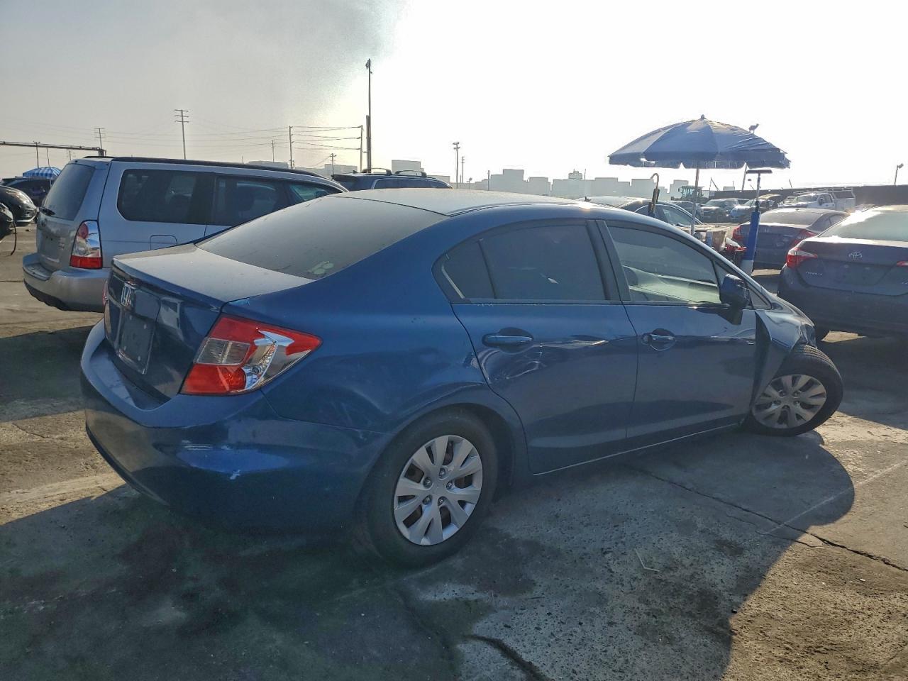 2012 Honda Civic Lx Blue vin: 19XFB2F54CE354862