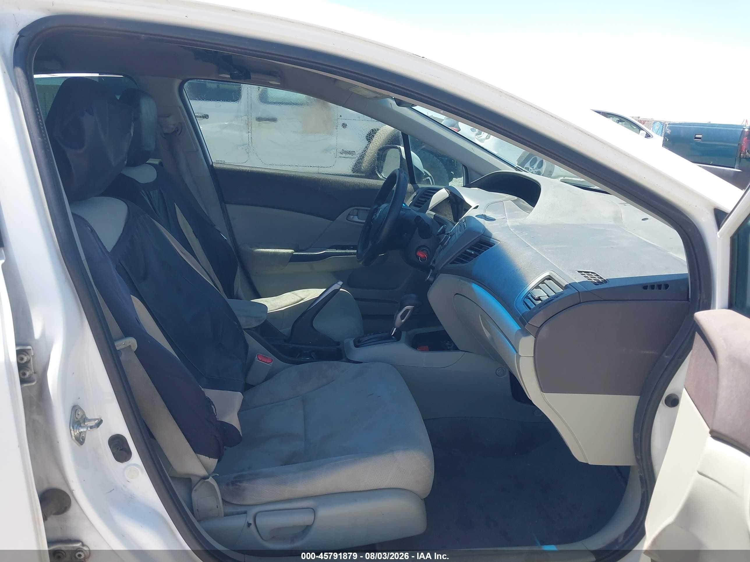 2012 Honda Civic Lx White vin: 19XFB2F54CE356515
