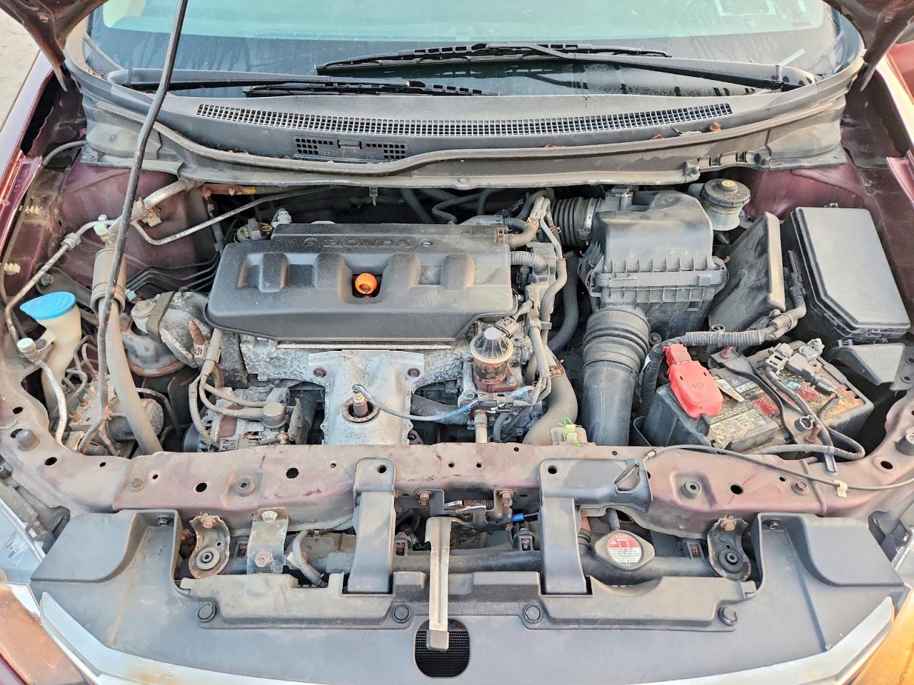 2012 Honda Civic Lx Burgundy vin: 19XFB2F54CE357289