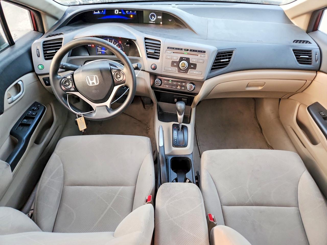 2012 Honda Civic Lx Burgundy vin: 19XFB2F54CE357289
