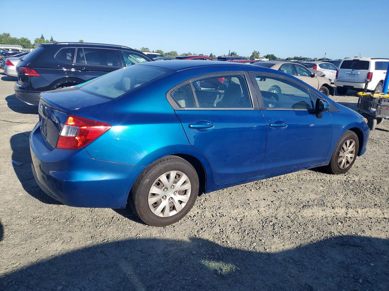 2012 Honda Civic Lx Blue vin: 19XFB2F54CE360368