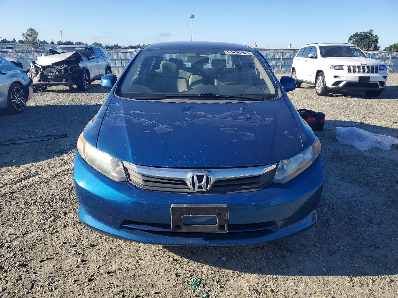 2012 Honda Civic Lx Blue vin: 19XFB2F54CE360368
