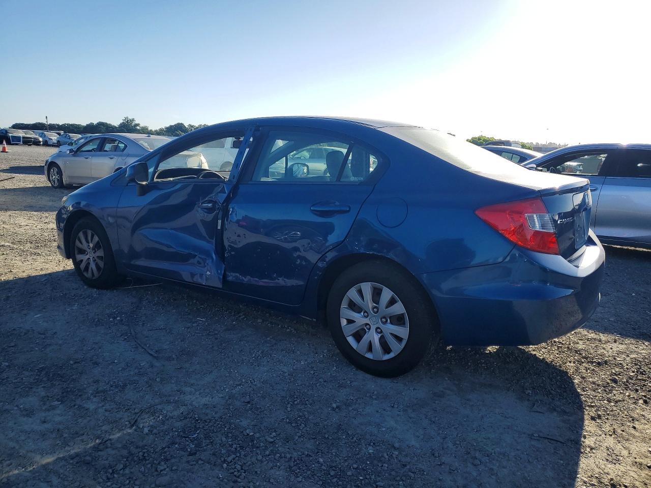 2012 Honda Civic Lx Blue vin: 19XFB2F54CE360368