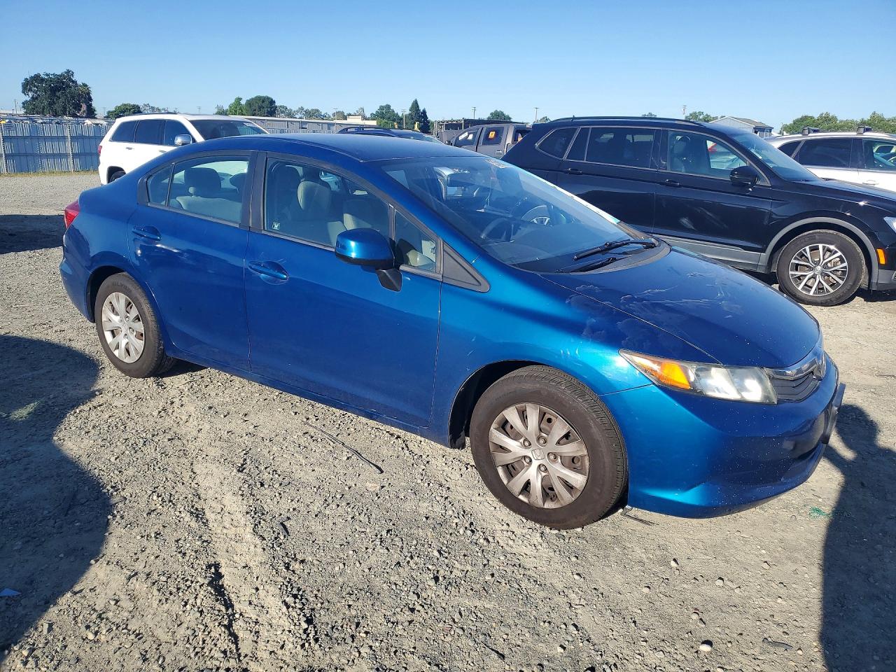 2012 Honda Civic Lx Blue vin: 19XFB2F54CE360368