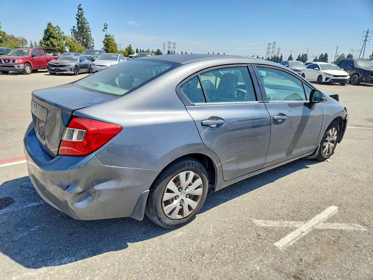 2012 Honda Civic Lx Silver vin: 19XFB2F54CE363626