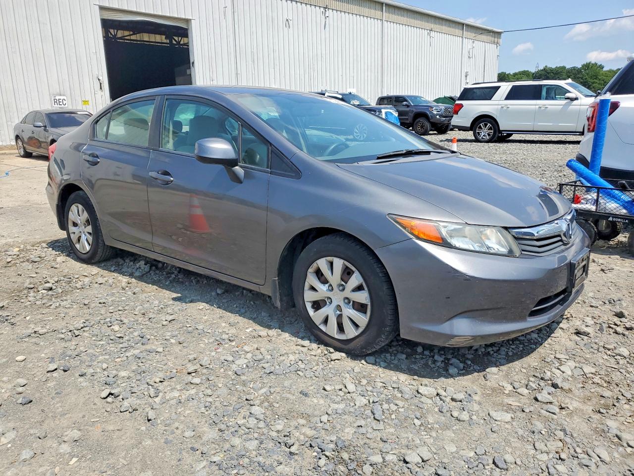 2012 Honda Civic Lx Серый vin: 19XFB2F54CE364565