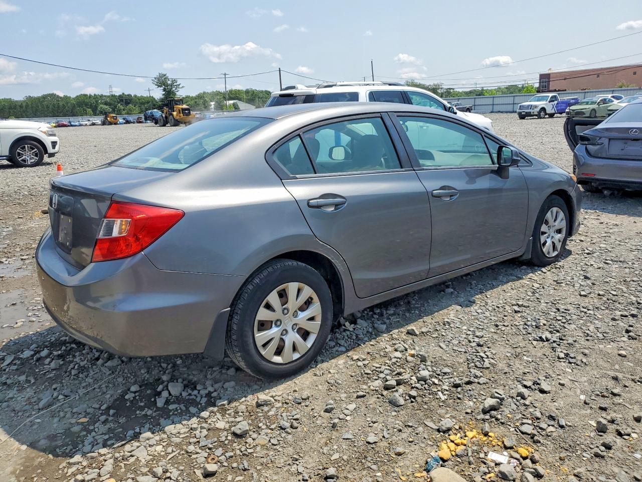 2012 Honda Civic Lx Серый vin: 19XFB2F54CE364565