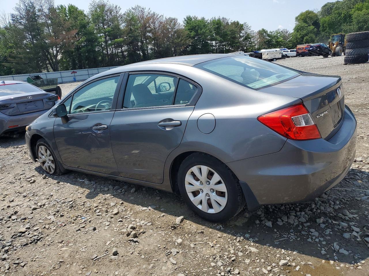 2012 Honda Civic Lx Серый vin: 19XFB2F54CE364565