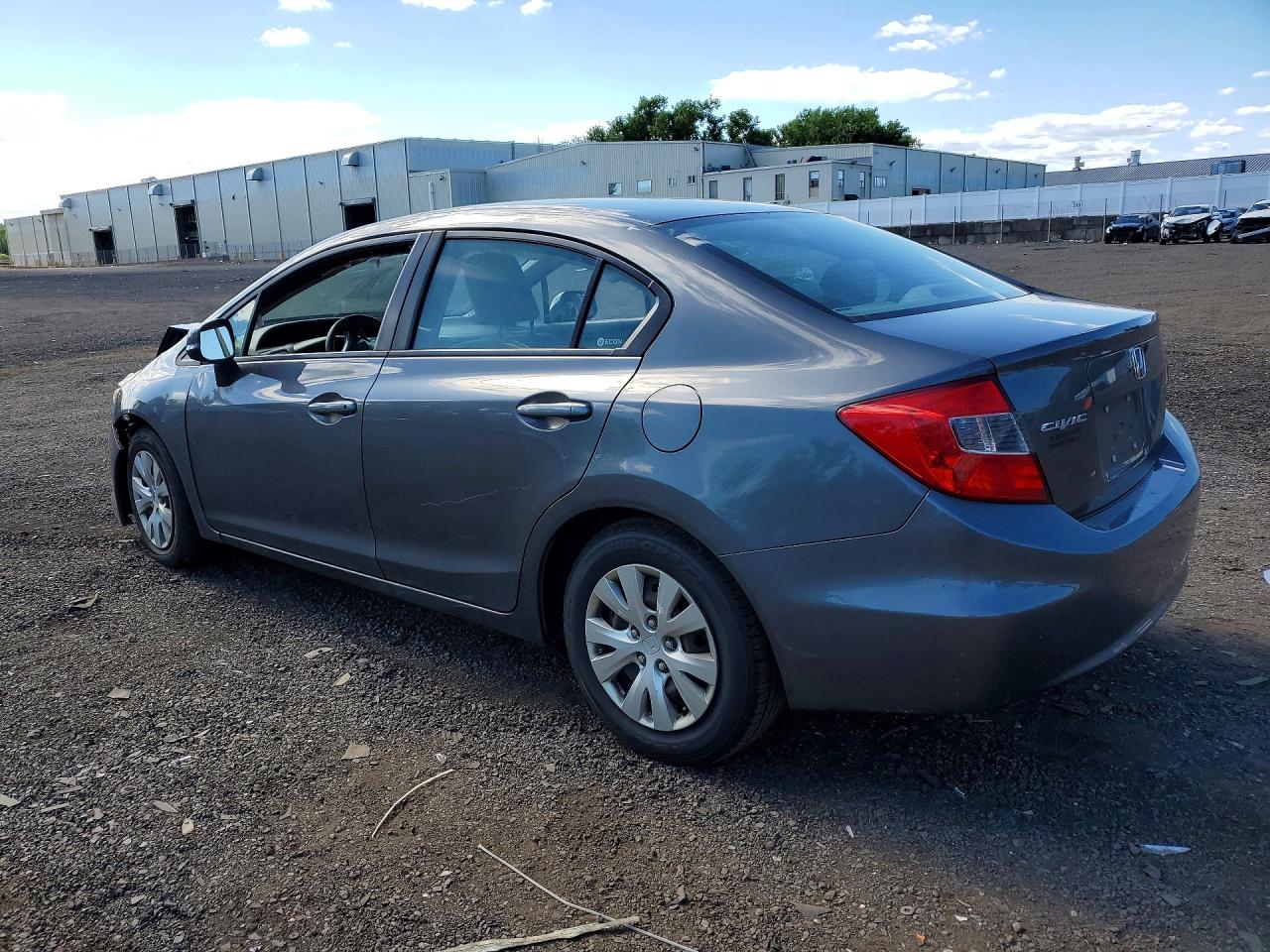 2012 Honda Civic Lx Gray vin: 19XFB2F54CE365781