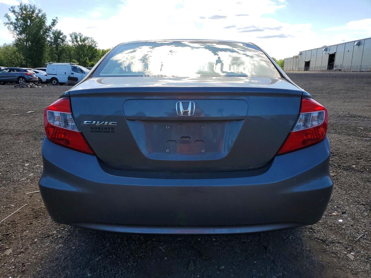 2012 Honda Civic Lx Gray vin: 19XFB2F54CE365781