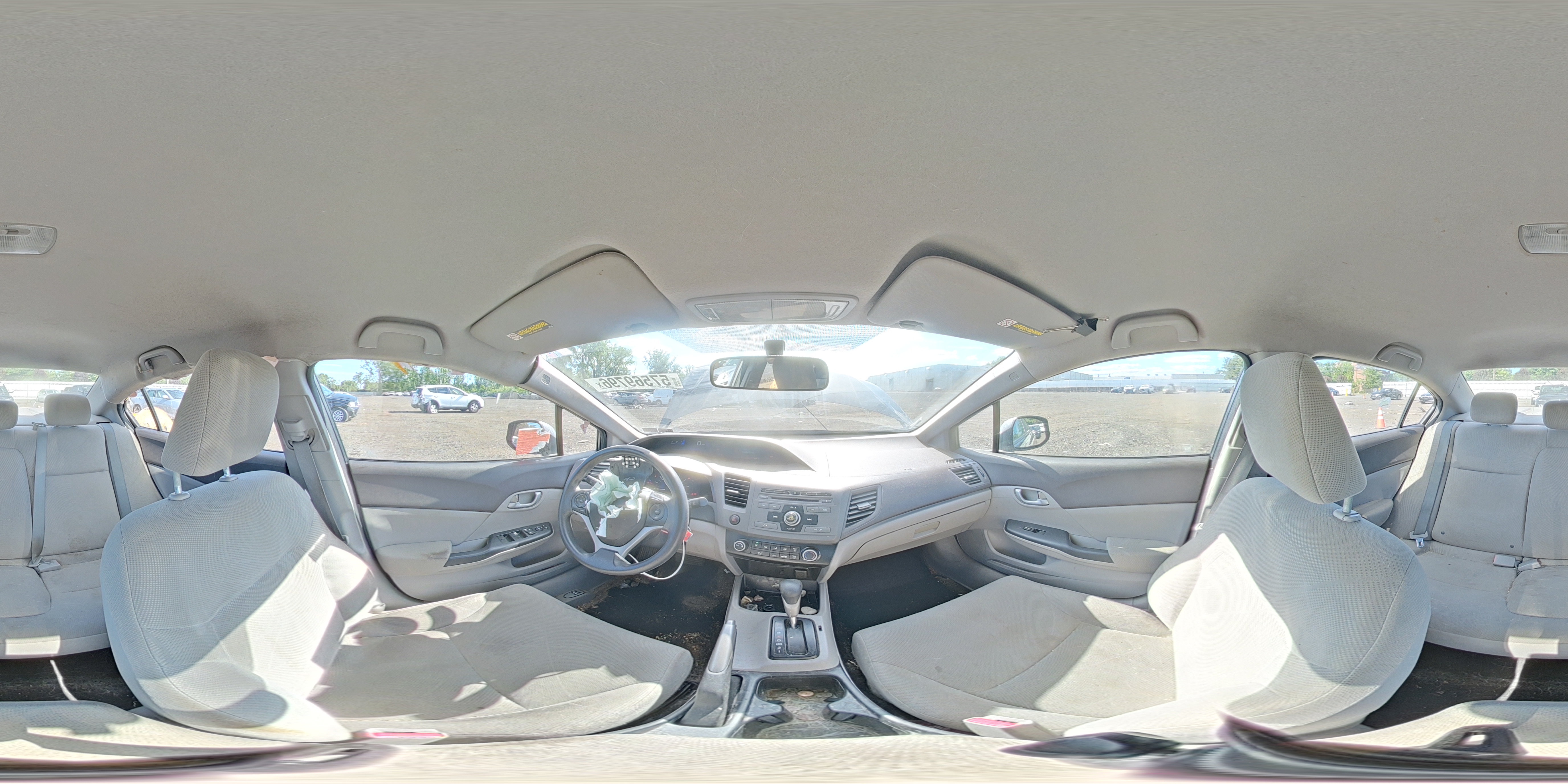 2012 Honda Civic Lx Gray vin: 19XFB2F54CE365781