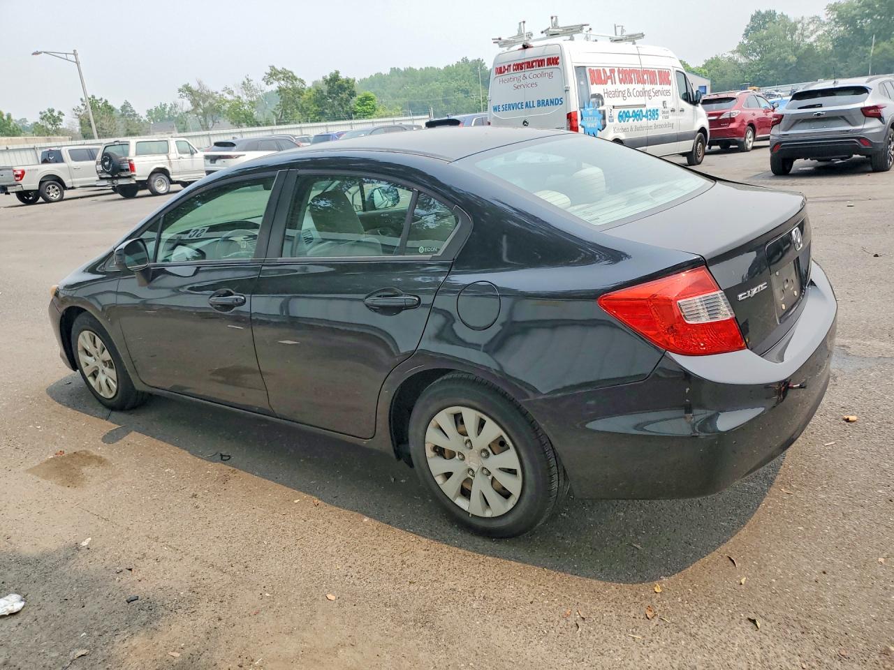 2012 Honda Civic Lx Black vin: 19XFB2F54CE371192