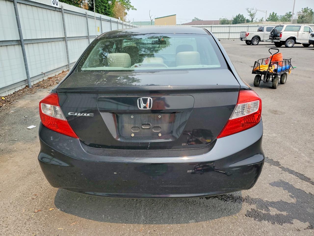 2012 Honda Civic Lx Black vin: 19XFB2F54CE371192