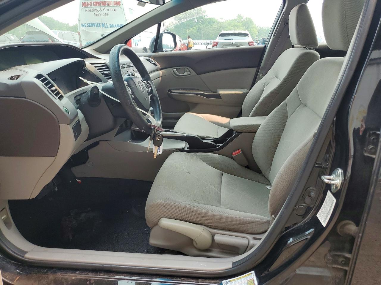 2012 Honda Civic Lx Black vin: 19XFB2F54CE371192