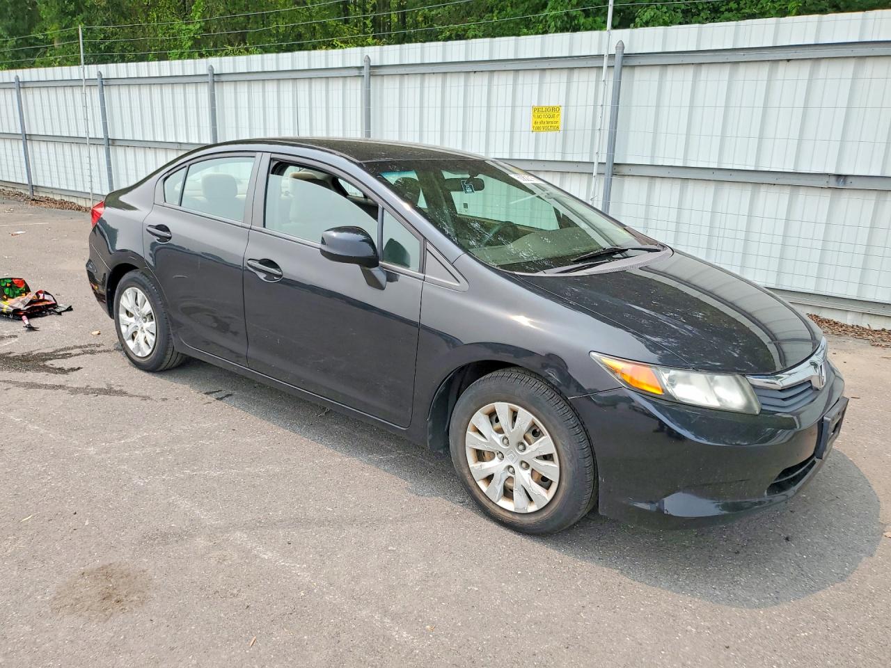 2012 Honda Civic Lx Black vin: 19XFB2F54CE371192