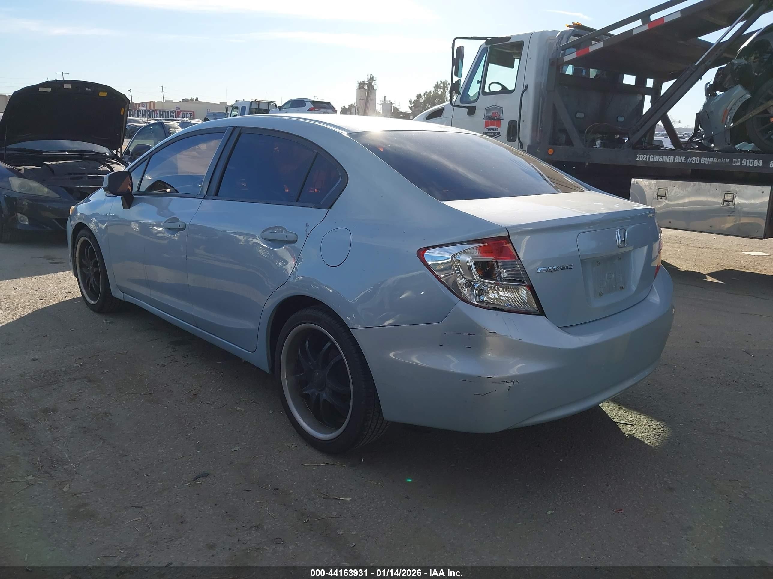 2012 Honda Civic Lx Light Blue vin: 19XFB2F54CE371208
