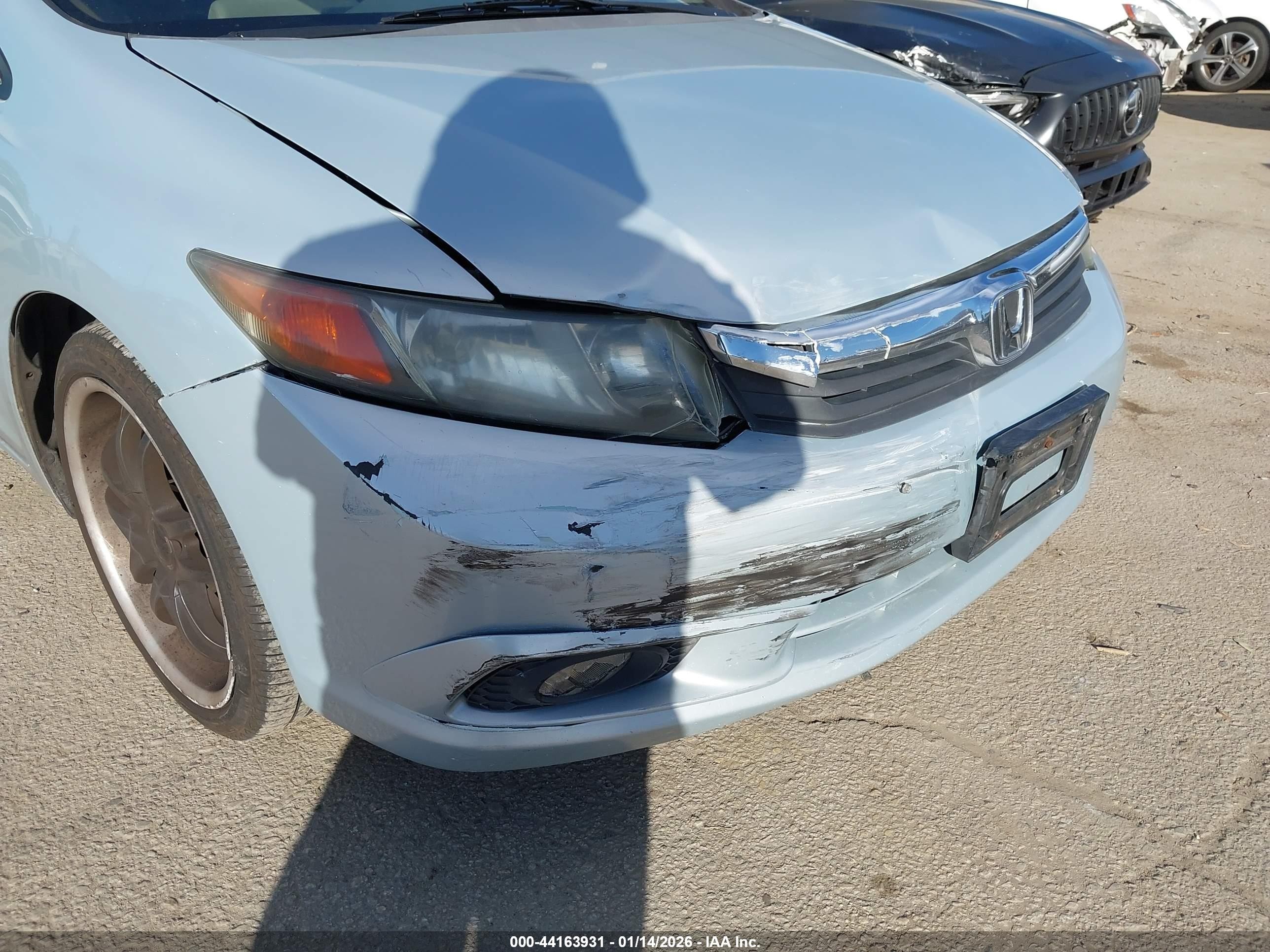 2012 Honda Civic Lx Light Blue vin: 19XFB2F54CE371208