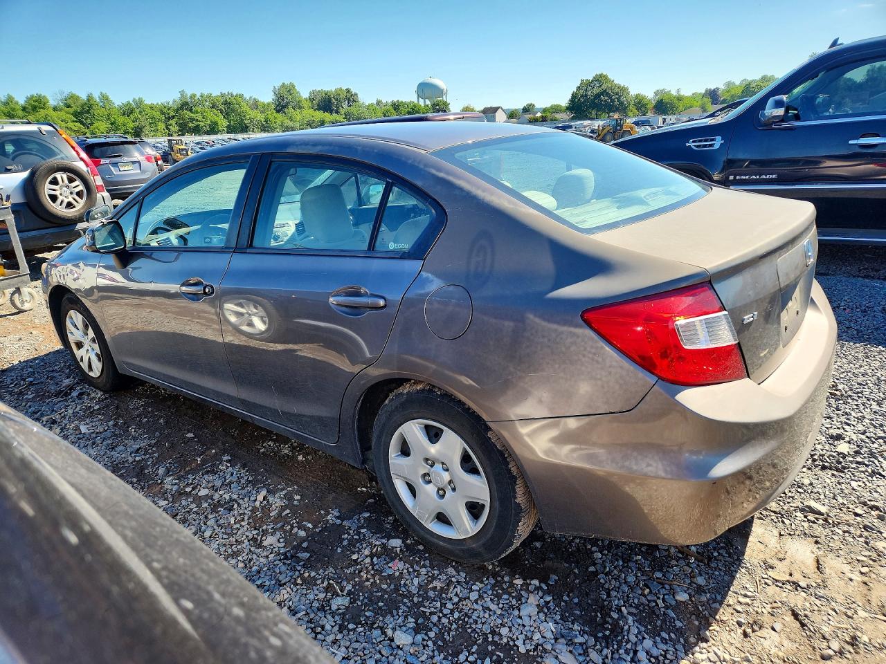2012 Honda Civic Lx Gray vin: 19XFB2F54CE375078