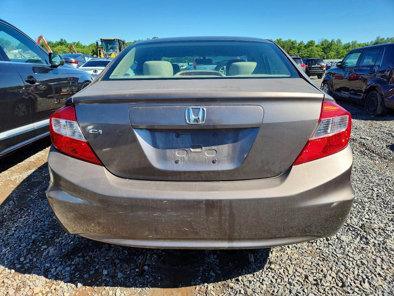 2012 Honda Civic Lx Gray vin: 19XFB2F54CE375078