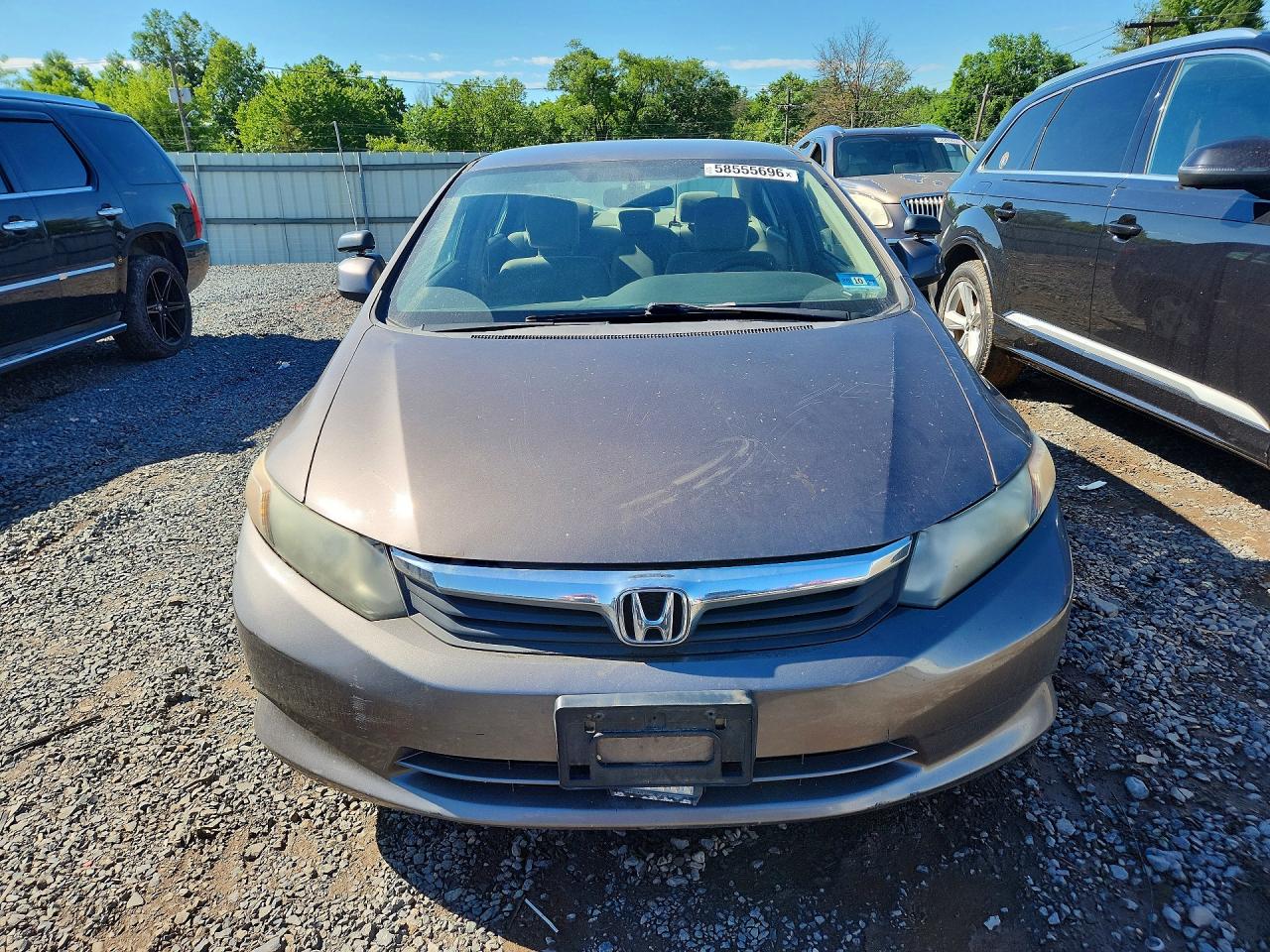 2012 Honda Civic Lx Gray vin: 19XFB2F54CE375078