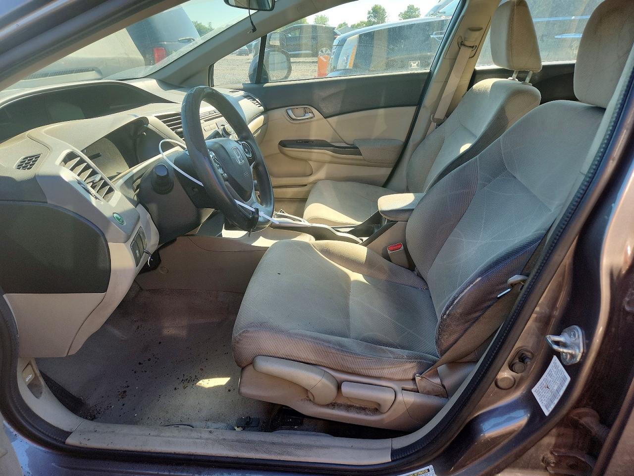 2012 Honda Civic Lx Gray vin: 19XFB2F54CE375078