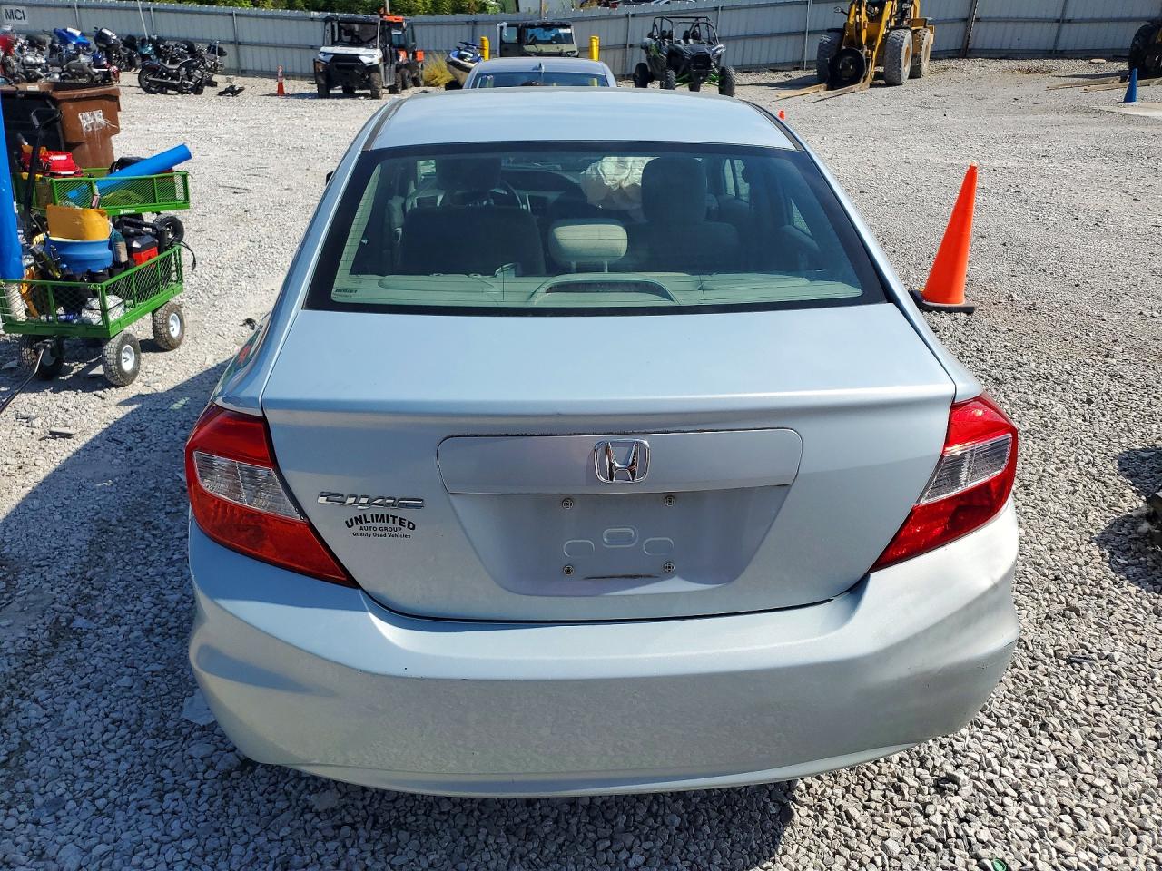 2012 Honda Civic Lx Silver vin: 19XFB2F54CE375873