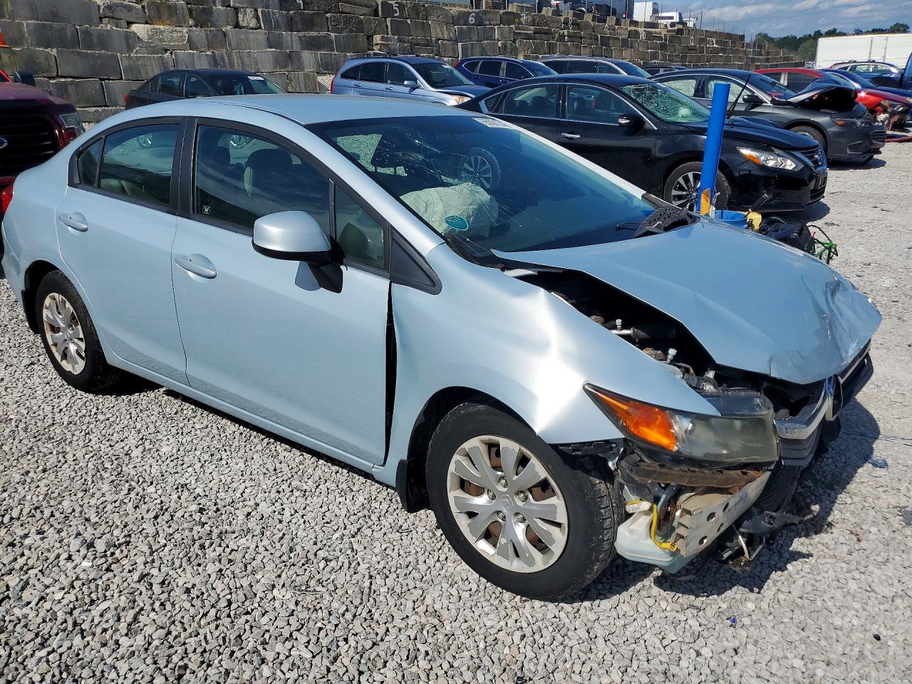 2012 Honda Civic Lx Silver vin: 19XFB2F54CE375873