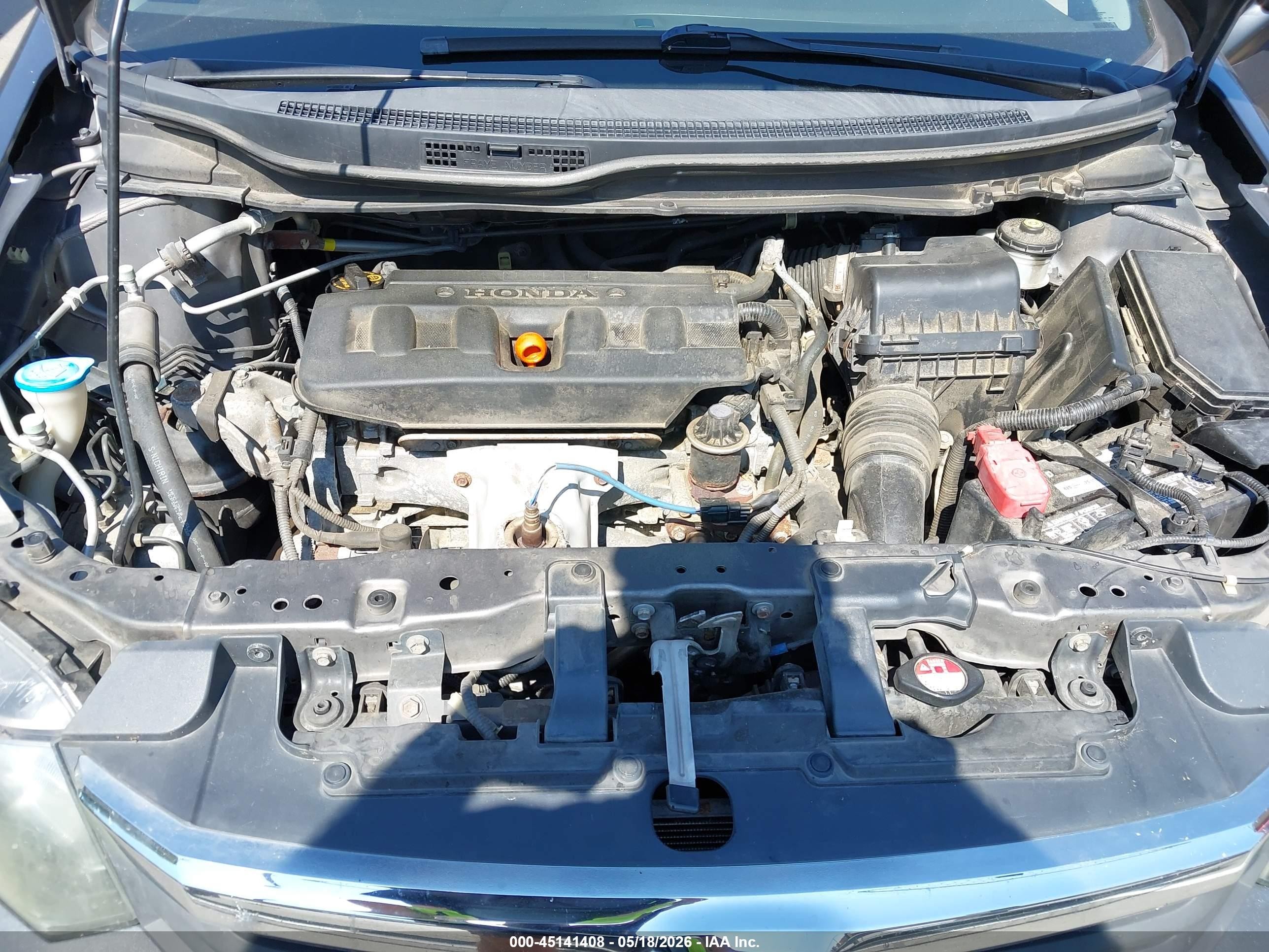 2012 Honda Civic Lx Gray vin: 19XFB2F54CE376442
