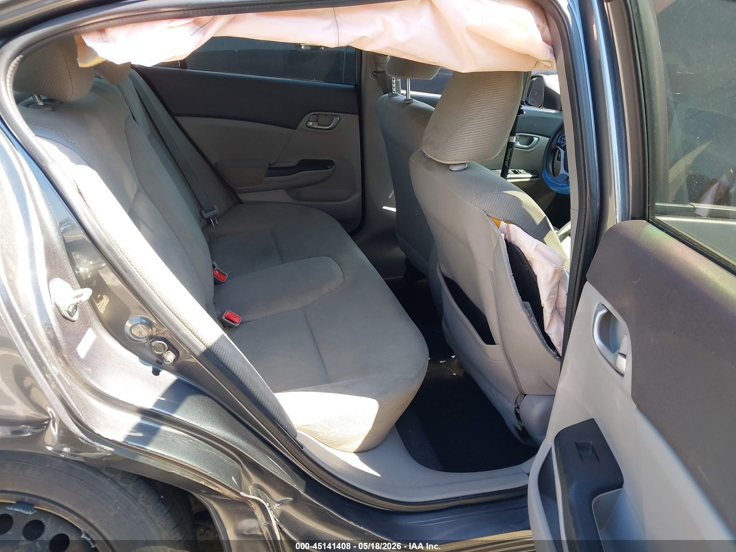 2012 Honda Civic Lx Gray vin: 19XFB2F54CE376442