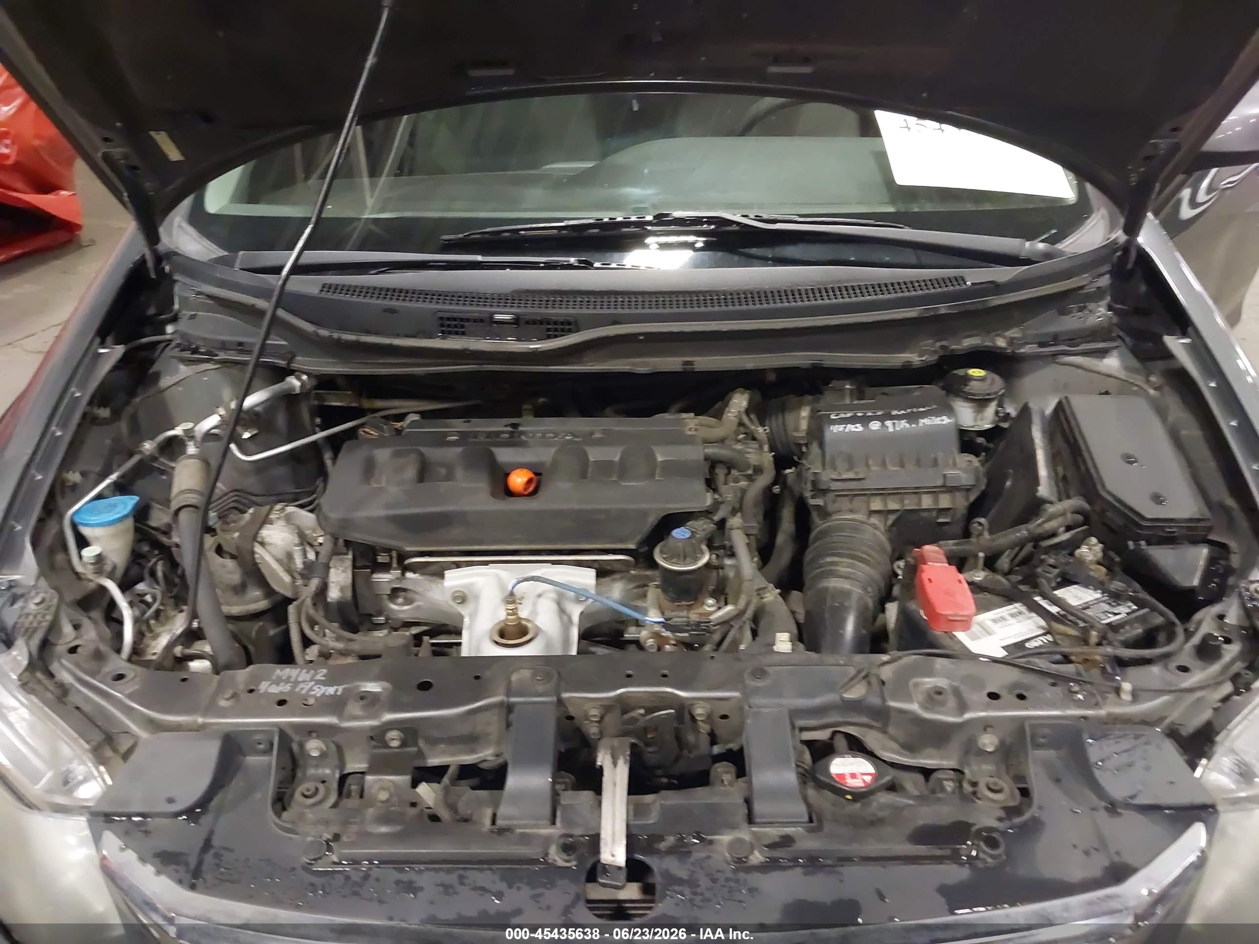 2012 Honda Civic Lx Gray vin: 19XFB2F54CE380491