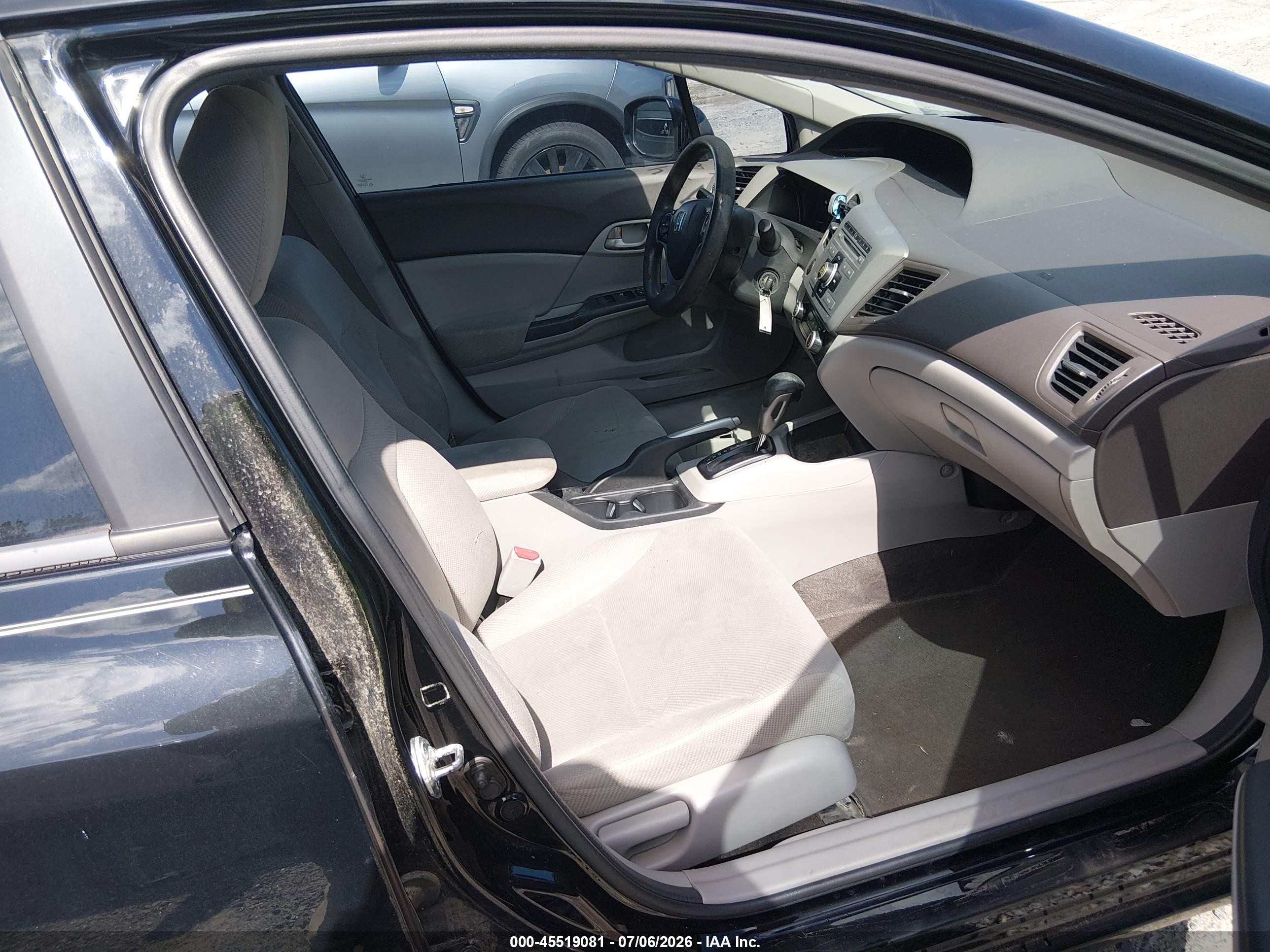 2012 Honda Civic Lx Black vin: 19XFB2F54CE383049