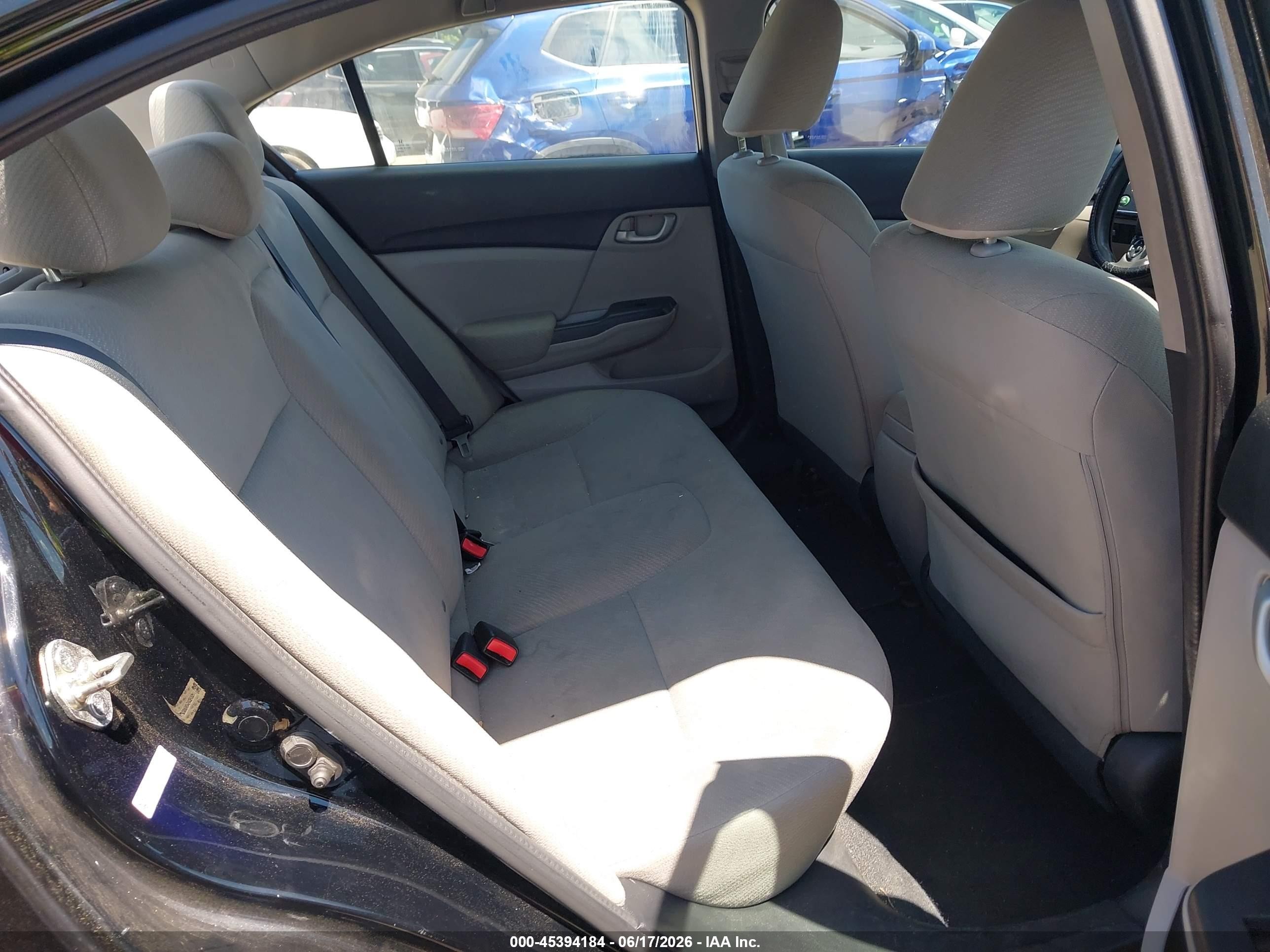 2013 Honda Civic Lx Black vin: 19XFB2F54DE002219