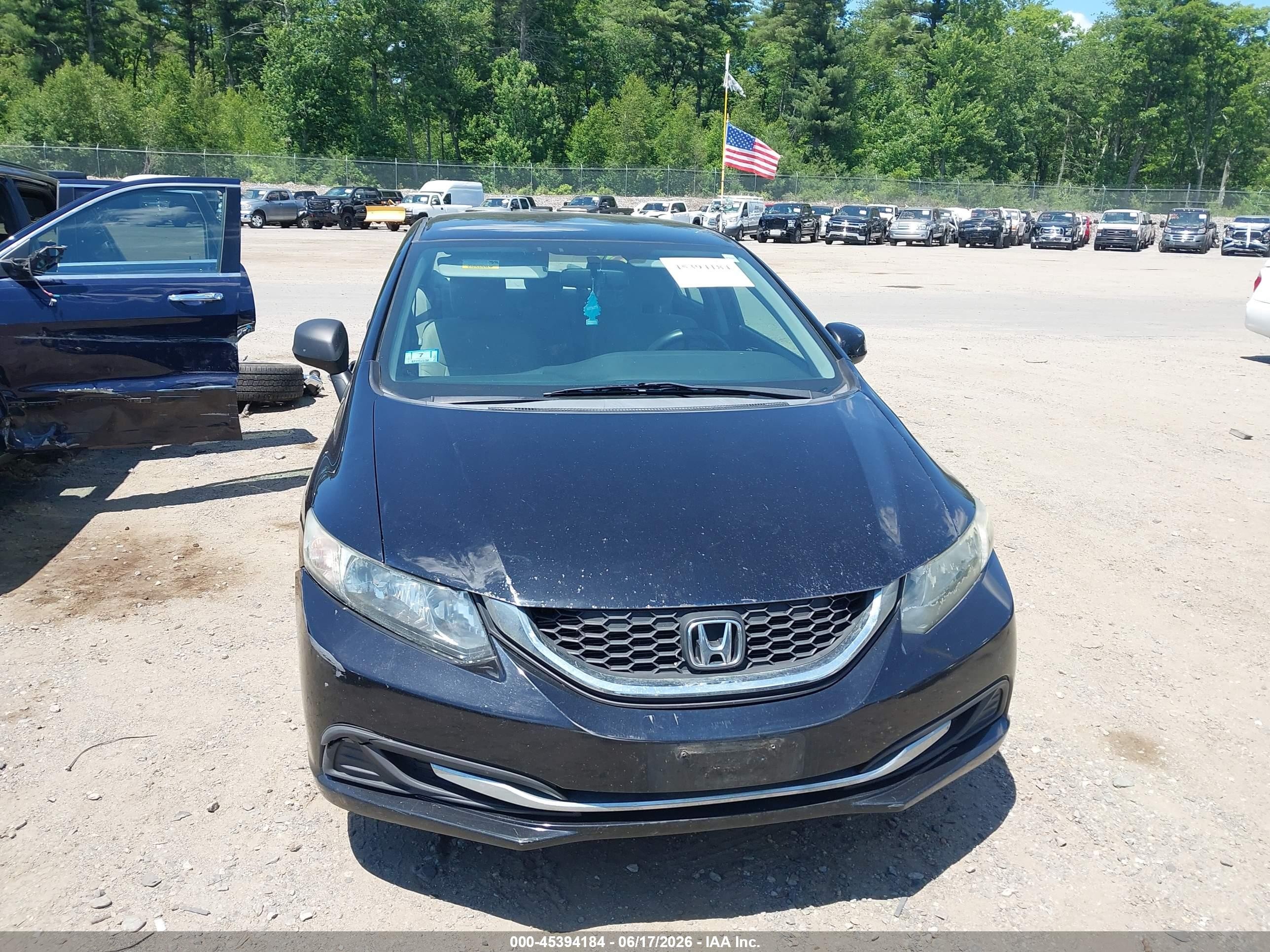 2013 Honda Civic Lx Black vin: 19XFB2F54DE002219