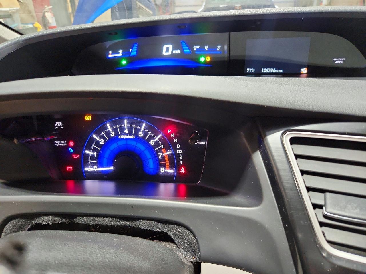 2013 Honda Civic Lx Blue vin: 19XFB2F54DE013558
