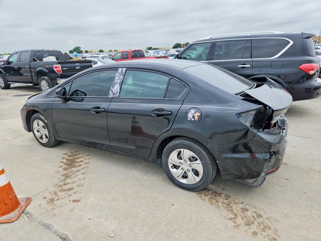 2013 Honda Civic Lx Black vin: 19XFB2F54DE022499