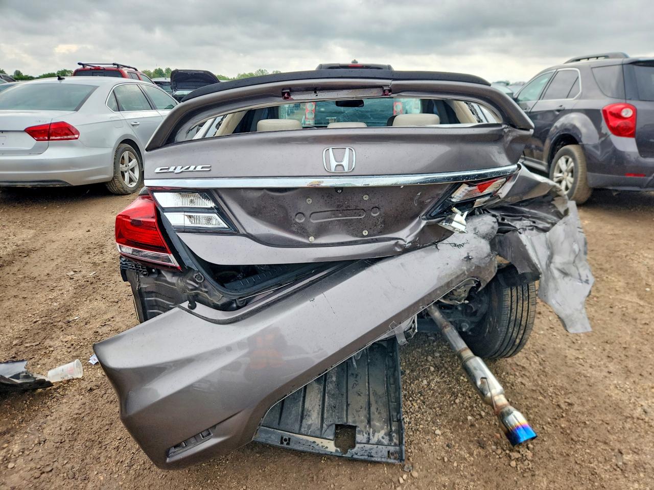 2013 Honda Civic Lx Gray vin: 19XFB2F54DE049136
