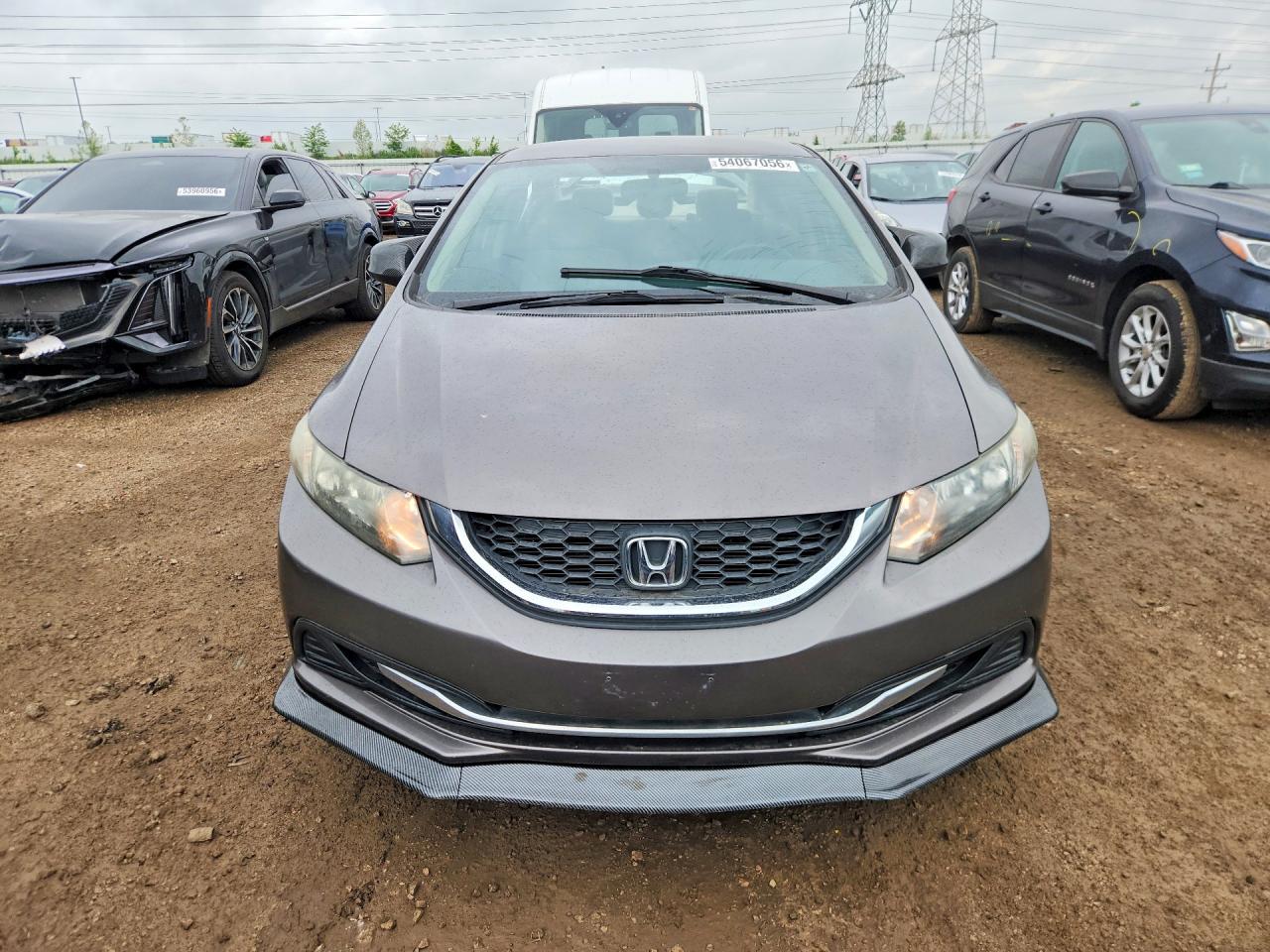 2013 Honda Civic Lx Gray vin: 19XFB2F54DE049136