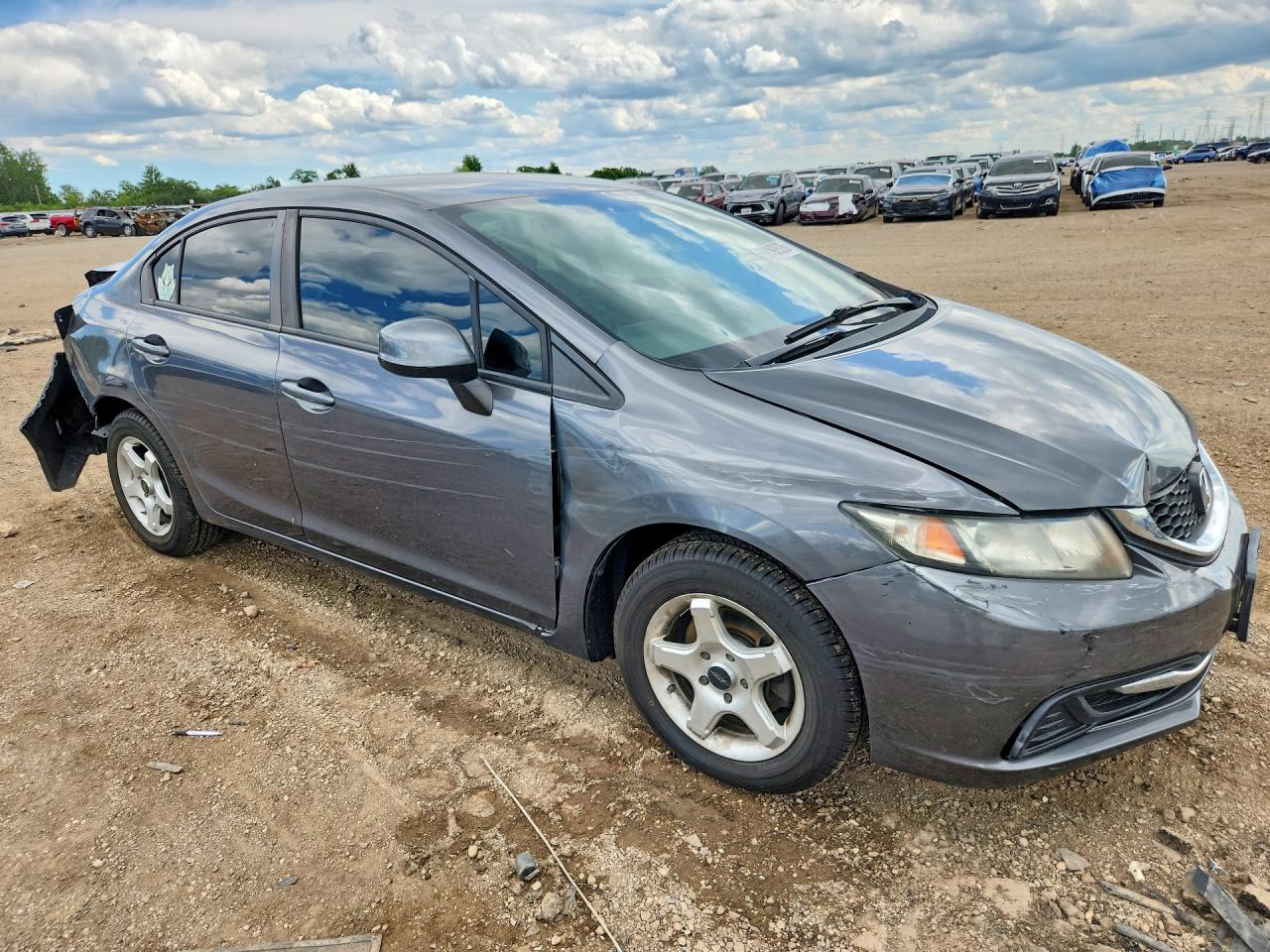 2013 Honda Civic Lx Gray vin: 19XFB2F54DE052568