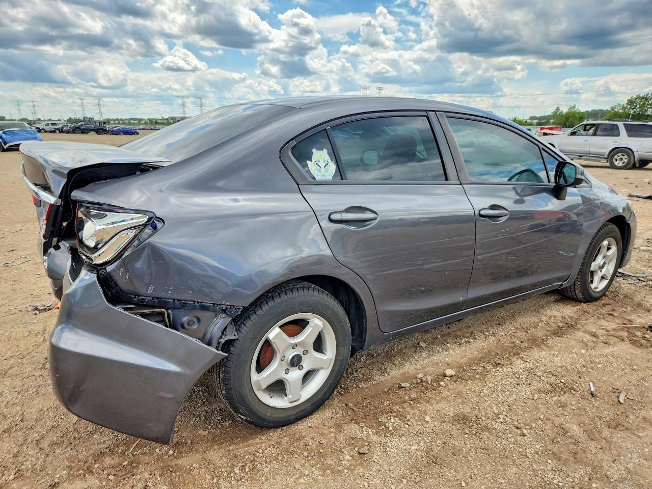 2013 Honda Civic Lx Gray vin: 19XFB2F54DE052568