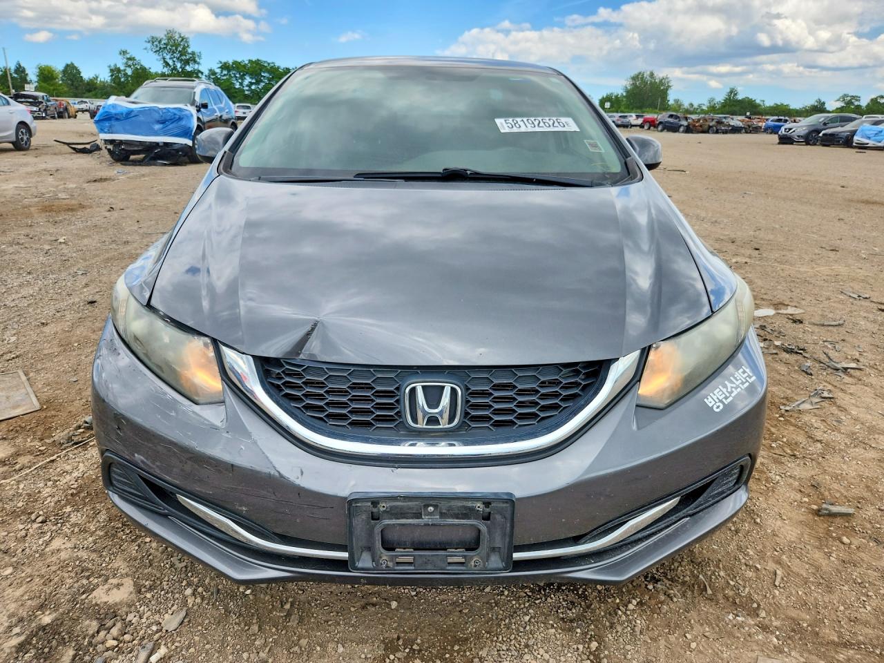 2013 Honda Civic Lx Gray vin: 19XFB2F54DE052568
