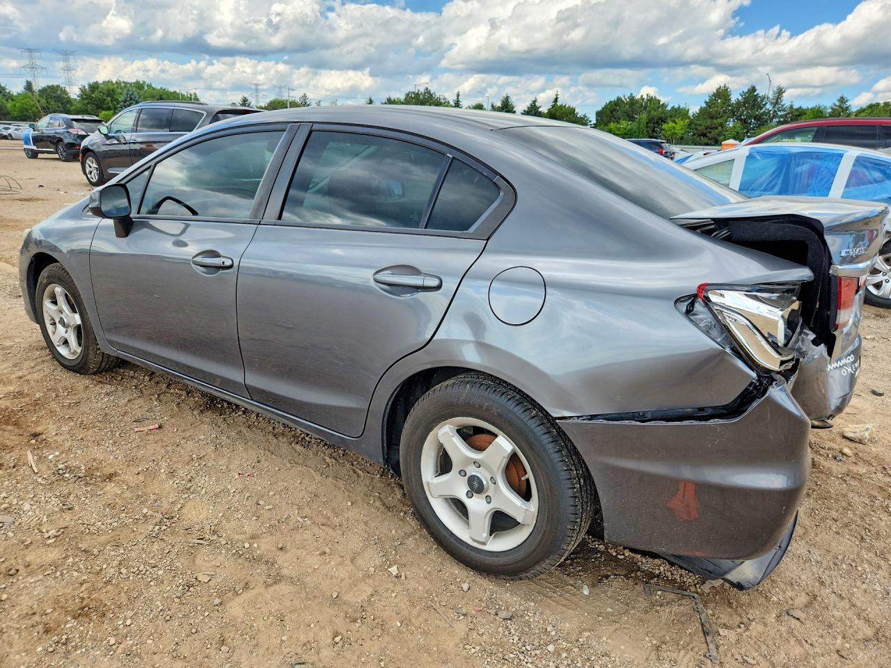 2013 Honda Civic Lx Gray vin: 19XFB2F54DE052568