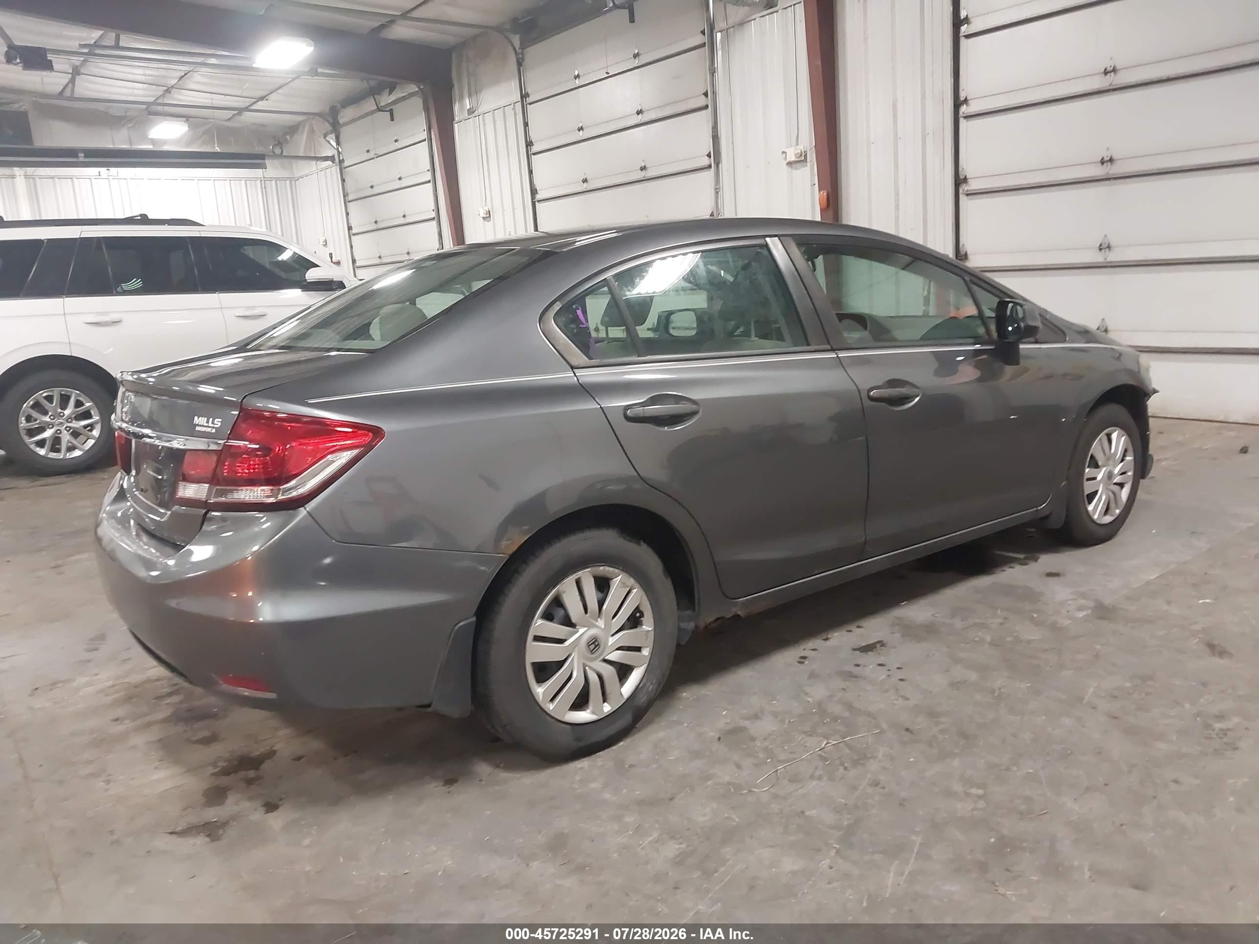2013 Honda Civic Lx Серый vin: 19XFB2F54DE057544