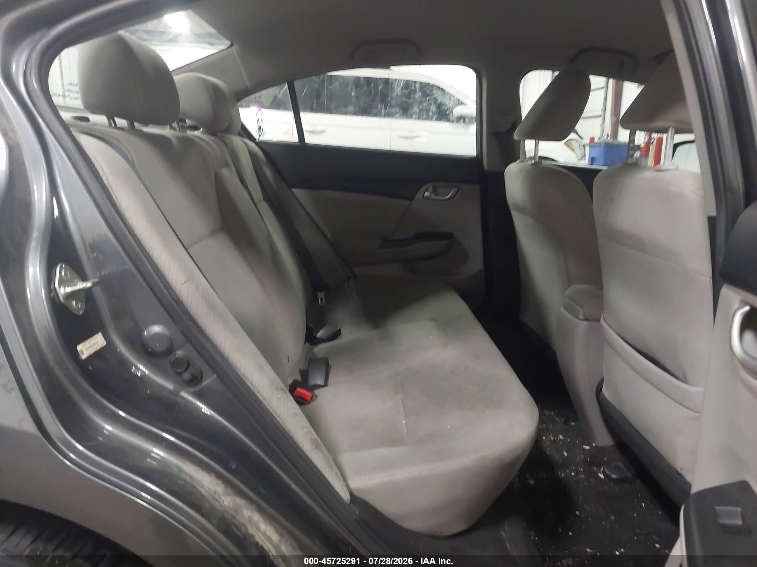 2013 Honda Civic Lx Серый vin: 19XFB2F54DE057544