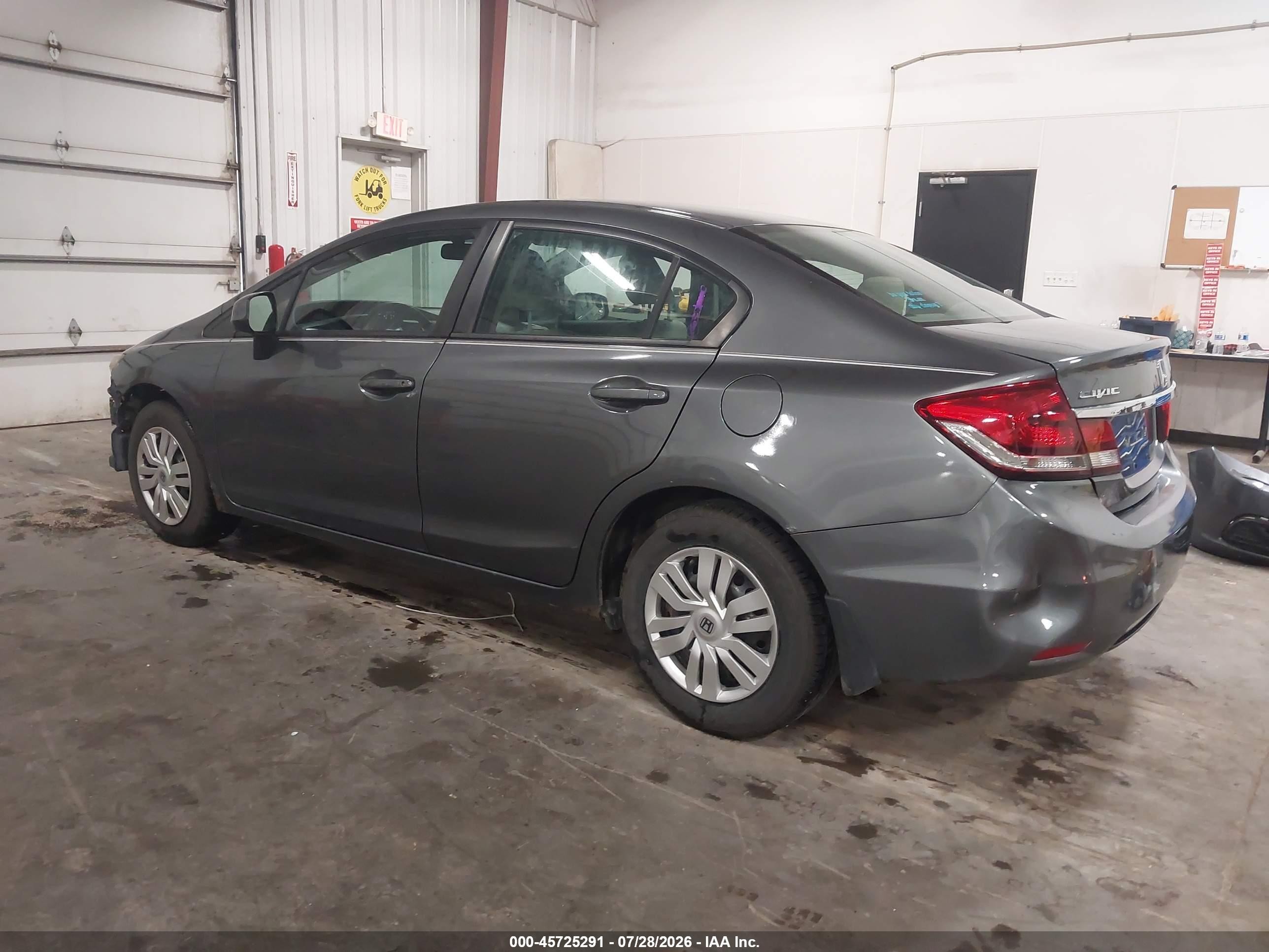 2013 Honda Civic Lx Серый vin: 19XFB2F54DE057544