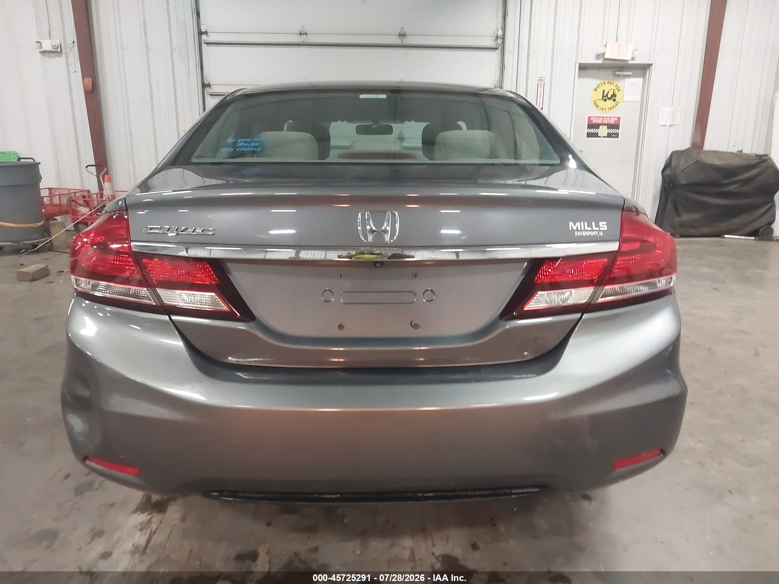2013 Honda Civic Lx Серый vin: 19XFB2F54DE057544